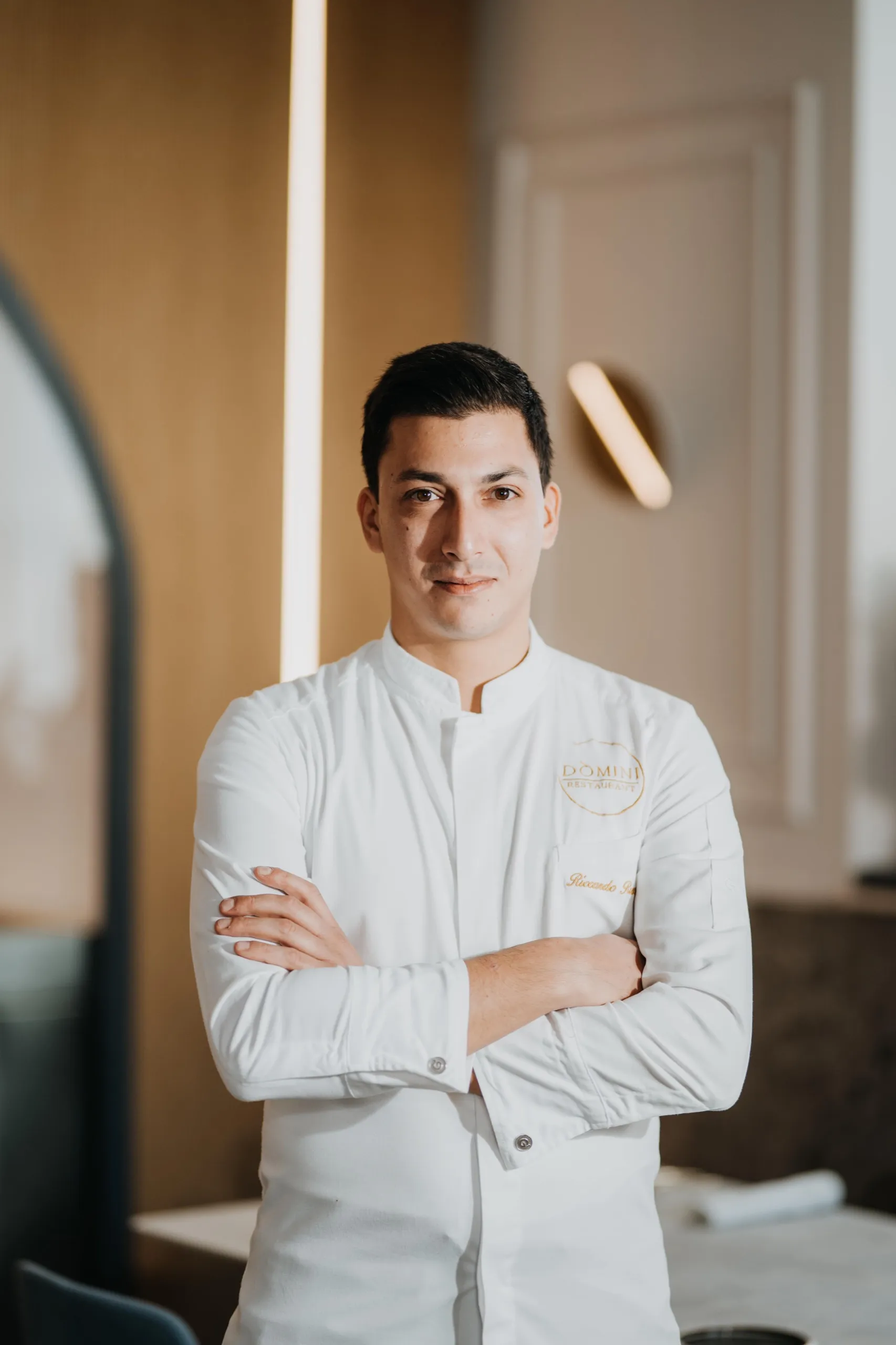 Lo chef Riccardo Russo in sala
